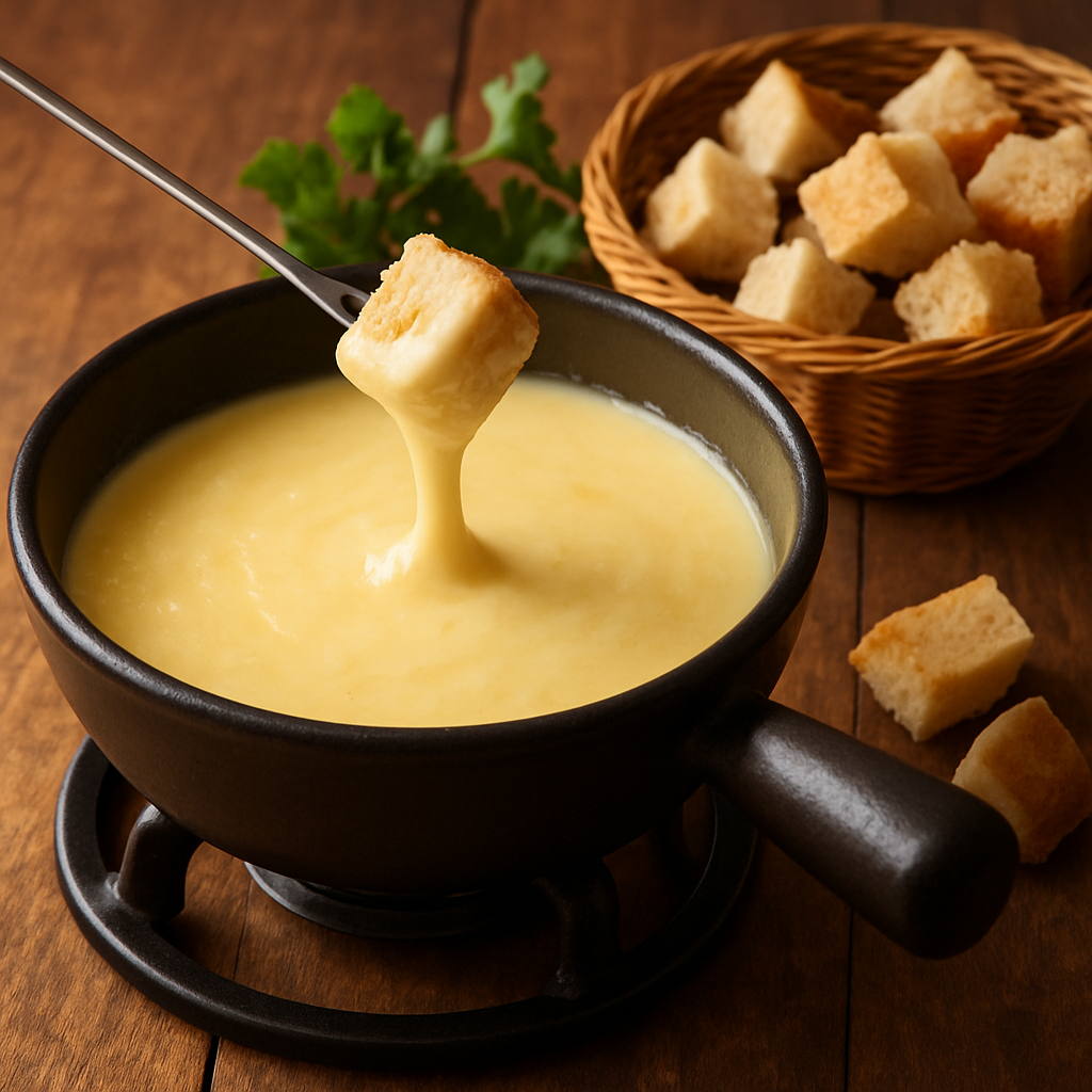 Gourmet-Chäsfondue / Hirtenfondue bei Gourmet Helg Fondue-Stube