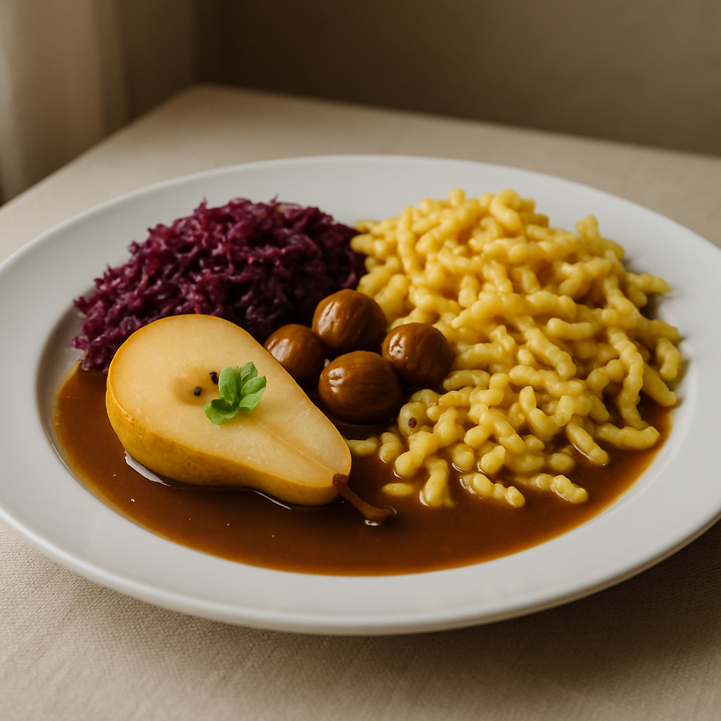 Herbstteller vegetarischer Wildteller bei Löwen